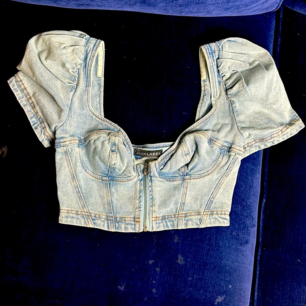 Jluxlabel Jean bustier super cute and trendy